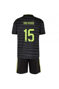 Fotbalové Dres Real Madrid Federico Valverde #15 Dětské Třetí Oblečení 2022-23 Krátký Rukáv (+ trenýrky)